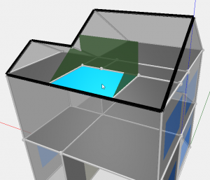 De geometrie splitsen langs een vlak