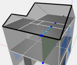 De geometrie splitsen langs een lijn